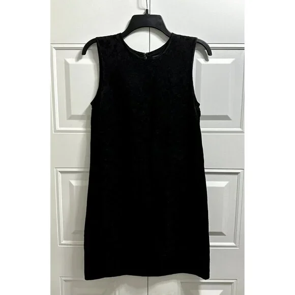 NWOT Theory Adraya Black Ivy Jacquard Shift Dress Size 2 - Picture 2 of 8